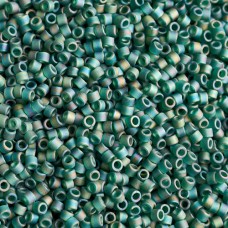 DBM0859 Emerald Transparent AB Matte, Size 10/0 Miyuki Delica Beads, Approx. 5.2...