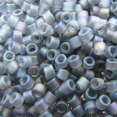 DBM0863 Grey Transparent AB Matte, Size 10/0 Miyuki Delica Beads, Approx. 5.2g