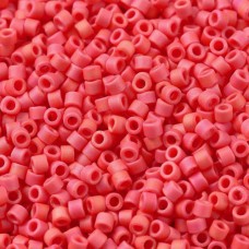 DB0873B Red Vermillion Opaque AB Matte, Size 11/0 Miyuki Delica Beads, 50gm bag