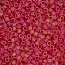 DBL0874 Matte Opaque Red AB size 8/0 Miyuki Delica Beads, Colour 0874, 5.2g appr...