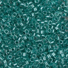 DB0904 Aqua Green Sparkle Crystal Lined, Size 11/0 Miyuki Delica Beads, 5.2g app...