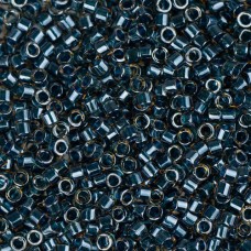DB0921 Blue Teal Sparkle Topaz Lined, Size 11/0 Miyuki Delica Beads, 5.2g approx...