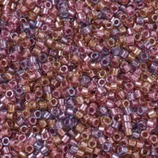 DB0982 Purple Rose Gold Sparkle Lined, Size 11/0 Miyuki Delica Beads, 5.2g appro...
