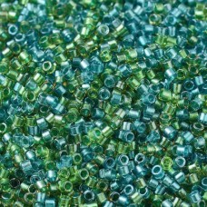 DB0984 Aqua Teal Green Sparkle Lined, Size 11/0 Miyuki Delica Beads, 5.2g approx...