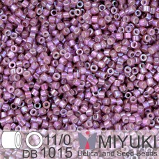 DB1015 Raspberry AB Metallic Gold Luster, Size 11/0 Miyuki Delica Beads, 5.2g ap...