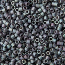 DB1063 Matted Metallic Blue Slate Gold Iris Miyuki 11/0 Delica Beads, 5.2g appro...
