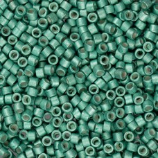 DB1182 Dark Green Mint Galvanized-Dyed Semi-Matte, Size 11/0 Miyuki Delica Beads...