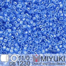 DB1230 Blue Azure Transparent Luster, Size 11/0 Miyuki Delica Beads, 5.2g approx...