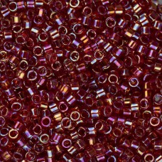 DB1242 Dark Cranberry Red Transparent AB, Size 11/0 Miyuki Delica Beads, 5.2g ap...