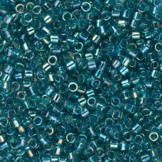 DB1248 Teal Caribbean Transparent AB, Size 11/0 Miyuki Delica Beads, 5.2g approx...