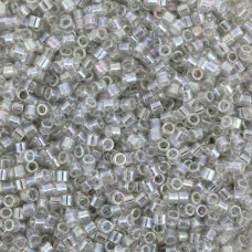 DB1251 Grey Mist Transparent AB, Size 11/0 Miyuki Delica Beads, 5.2g approx.