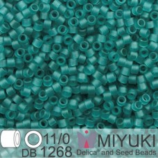 DB1268 Teal Caribbean Transparent Matte, Size 11/0 Miyuki Delica Beads, 5.2g app...