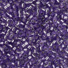 DB1343 Lilac Silver Lined-Dyed, Size 11/0 Miyuki Delica Beads, 5.2g approx.