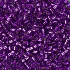 DB1345 Magenta Silver Lined-Dyed, Size 11/0 Miyuki Delica Beads, 5.2g approx.