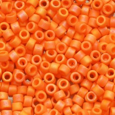 DB1593 Orange Mandarin Opaque AB Matte, Size 11/0 Miyuki Delica Beads, 5.2g appr...