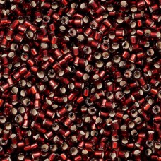 DB1685 Silver Lined Glazed Dark Cranberry, Size 11/0 Miyuki Delica Beads, 5.2g a...