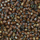 DB1790 White Lined Sable Brown AB, Size 11/0 Miyuki Delica Beads, 5.2g approx.