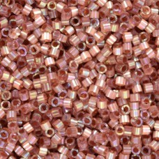 DB1878 Rose Topaz Ab Silk Inside Dyed, Size 11/0 Miyuki Delica Beads, 5.2g appro...