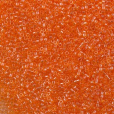 DB1887 Orange Transparent Luster, Size 11/0 Miyuki Delica Beads, 5.2g approx. 