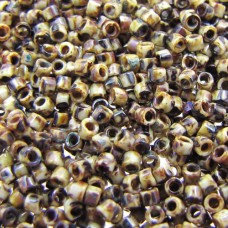 DBM2267 Opaque Brown Picasso, Size 10/0  Miyuki Delica Beads, Colour code 2267 -...
