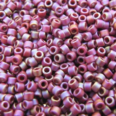 DB2308  Matte Opaque Glazed Trillium Red AB Size 11/0 Miyuki Delica Beads, 5.2g...