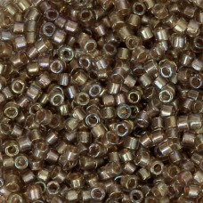 DB2396 Champagne Fancy Lined Size 11/0 Miyuki Delica Beads, 5.2gm