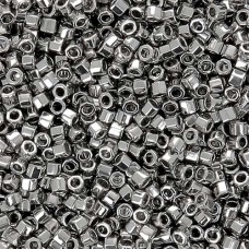 DBLC0038 Palladium Plated size 8/0 Hex Cut Miyuki Delica Beads, approx 3.3g, Col...