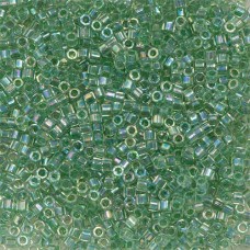 Green Lime AB Lined-Dyed, Colour Code 0060, Size 11/0  Cut  Miyuki Delica Beads,...