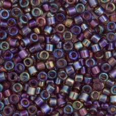 DB1244 Mauve Transparent AB, Size 11/0 Miyuki Delica Beads, 5.2g approx.
