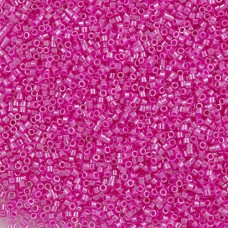 DB0247 Crystal Fuchsia Ceylon Lined-Dyed, Size 11/0 Miyuki Delica Beads, 5.2g ap...