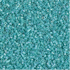 DBS0166 Turquoise Opaque AB, Colour 0166 Size 15/0 Miyuki Delica Beads, 5.2g approx. DBS0166 Turquoise Opaque AB, Colour 0166 Size 15/0 Miyuki Delica Beads, 5.2g approx.