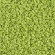 DBS0733  Opaque Chartreuse Miyuki 15/0 Miyuki Delica Beads, colour 0733, 5.2g approx.