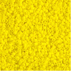 DBS0751  Opaque Yellow Matted Miyuki 15/0 Miyuki Delica Beads, colour 0751, 5.2g approx.