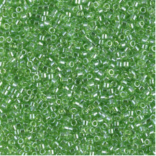 DBS1226  Transparent Lime Luster, Colour 1226 15/0 Miyuki Delica Beads, 5.2g approx.