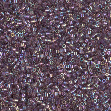 DBS1244  Transparent Mauve AB, Colour 1245 15/0 Miyuki Delica Beads, 5.2g approx.