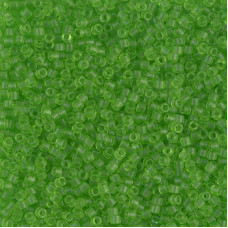 DBS1266 Matte Transparent Lime, Colour 1266 15/0 Miyuki Delica Beads, 5.2g approx. DBS1266 Matte Transparent Lime, Colour 1266 15/0 Miyuki Delica Beads, 5.2g approx.