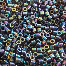 DBS0005 Black AB, Colour code 5 Size 15/0 Miyuki Delica Beads, 5.2g approx. DBS0005 Black AB, Colour code 5 Size 15/0 Miyuki Delica Beads, 5.2g approx.