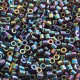 DBS0005 Black AB, Colour code 5 Size 15/0 Miyuki Delica Beads, 5.2g approx. DBS0005 Black AB, Colour code 5 Size 15/0 Miyuki Delica Beads, 5.2g approx.