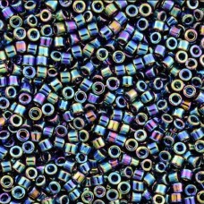 DBL0005 Black AB Size 8/0 Miyuki Delica Beads, Colour Code 0005, 5.2g approx.