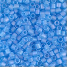DBL0861 Matte Transparent Blue AB size 8/0 Miyuki Delica Beads, 5.2g approx.
