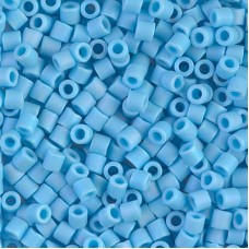 DBL0879 Matte Opaque Turquoise Blue AB size 8/0 Miyuki Delica Beads, Colour 0879...
