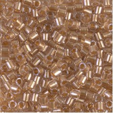 DBL0901 Sparkling Gold Lined Crystal size 8/0 Miyuki Delica Beads, Colour 0901, ...