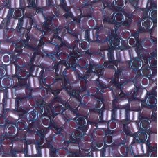 DBL0922 Sparkling Orchid Lined Aqua size 8/0 Miyuki Delica Beads, Colour 0922, 5...