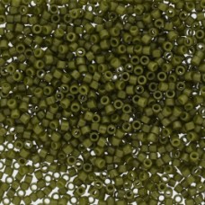 DB2357 Opaque Army Green Duracoat size 11/0 Miyuki Delica Beads, 5.2g approx.