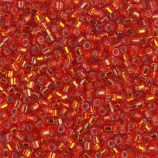 DBMC0043  Red / Orange Silver Lined 10/0 Cut Miyuki Delica Beads Colour Code 004...