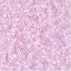 DBM0055 Pale Pink AB Lined-Dyed, Size 10/0  Miyuki Delica Beads, Colour code -55...