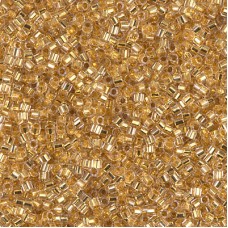 24kt Gold Lined Crystal, Colour Code 0033, Size 11/0  Cut  Miyuki Delica Beads, ...
