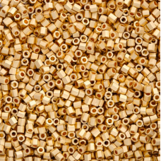 Size 11/0 Miyuki Cut Seed Beads, Matte 24kt Gold Plated, Colour 0191F, Approx 5.... Size 11/0 Miyuki Cut Seed Beads, Matte 24kt Gold Plated, Colour 0191F, Approx 5....