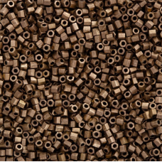 Size 8/0 Miyuki Cut Seed Beads, Matte Metallic Dark Bronze, Colour 2006, Approx ...