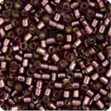 DBM1204 Mauve Silver Lined, Size 10/0  Miyuki Delica Beads, Colour 1204 - Approx...
